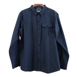 COLUMBIA Omni-Wick Slate Blue Button Up Shirt